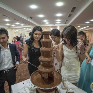 шоколадный фонтан на свадьбе