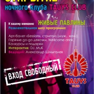 Открытие ночного клуба «Tauys club»